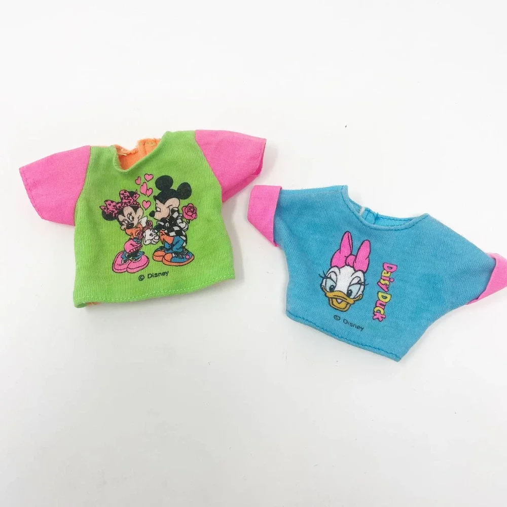 Vintage Barbie Doll T-Shirts, Disney Short Sleeve, Mickey Mouse, Minnie, Daisy